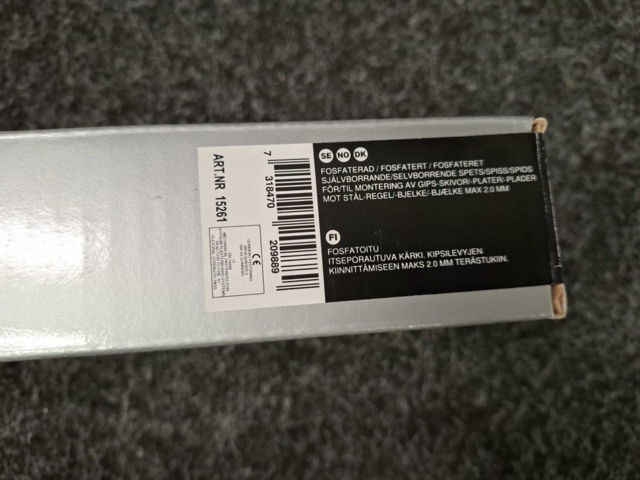 1557745-3 8000 st Bandad Gipsskruv Borrspets 3.5x25mm, Gunnebo