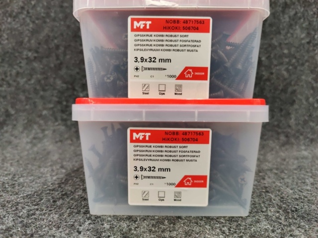 1559098-2 4 st Förpackningar Gipsskruv Kombi 3,9x32mm, MFT