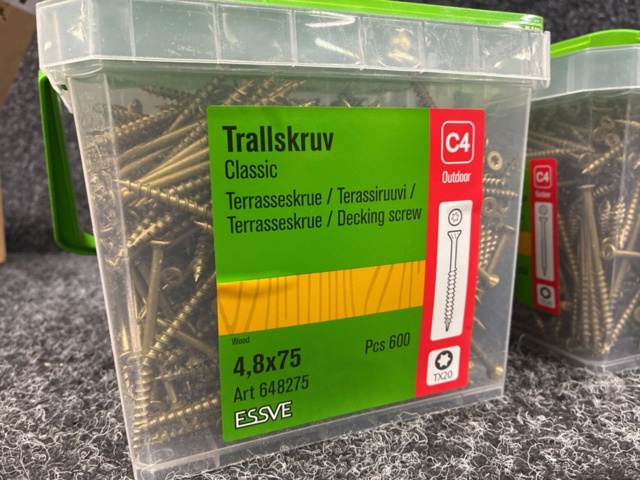 1526207-2 1400 st Trallskruv 4.8x75mm, Essve