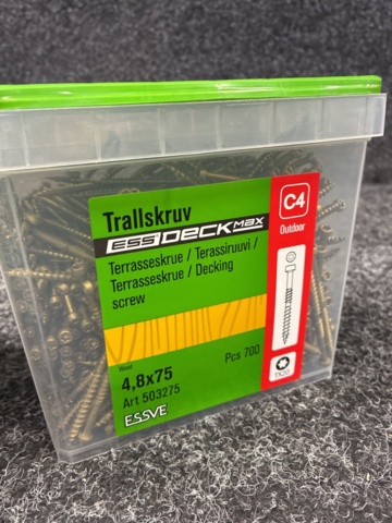 1526070-3 2 st Förpackningar Trallskruv 4,8x75, Essve
