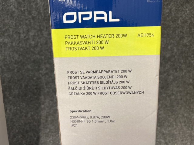 1559112-5 4 st Frostvakter Opal med anslutningssladd, 200W