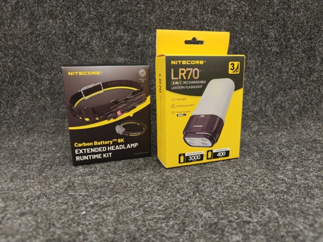 Mångsidig Ficklampa Nitecore LR70 & Nitecore Carbon Battery 6K
