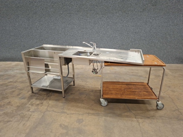 Rostfri diskbänk 2150*650*900mm