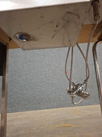 1559088-10 Rostfri diskbänk 2150*650*900mm