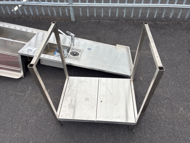 1559088-21 Rostfri diskbänk 2150*650*900mm