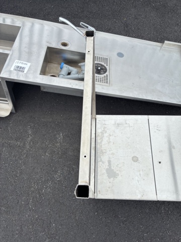 1559088-23 Rostfri diskbänk 2150*650*900mm