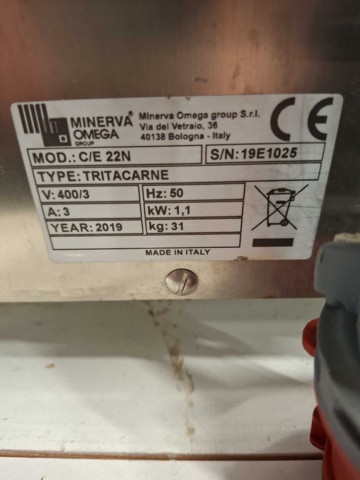 1559090-11 Industriell köttkvarn Minerva Omega C/E 22N