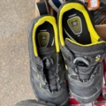 1405982-19 Lot of plastic plugs and used work shoes