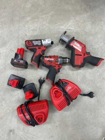 1532116-1 Electric machines Milwaukee 12V, 3 pcs