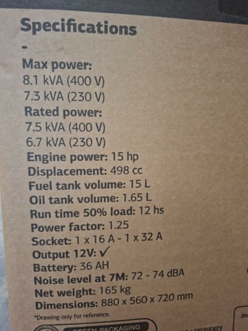 1559227-4 Elverk Daewoo - DDAE10500DSE-3G - 8,1 kVA