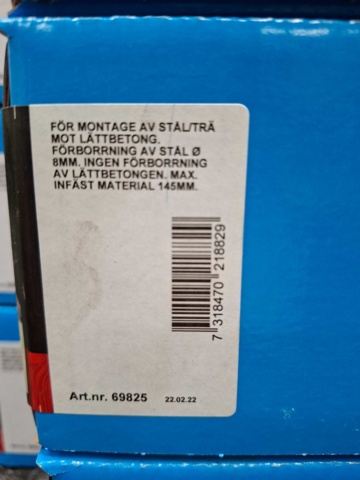 1557808-4 6 st Förpackningar Lättbetongskruv Protec, Gunnebo