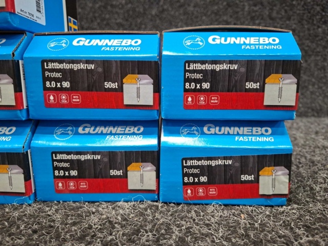 1557809-4 10 st Förpackningar Lättbetongskruv Protec, Gunnebo