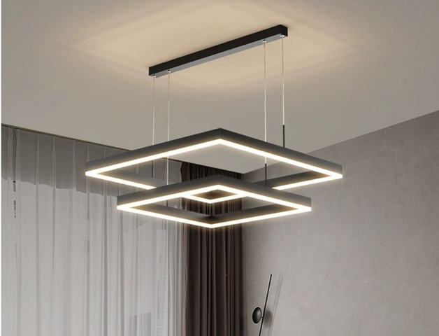 1559616-2 1 st Taklampa LED PENDANT – SQUARES 60 | Dimbar LED-taklampa med fjärrkontroll - Fri frakt