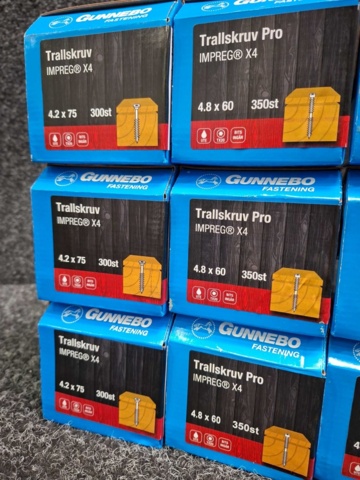 1557830-3 12 st Förpackningar Trallskruv, Gunnebo