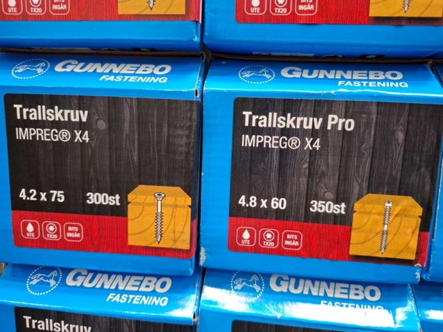 1557830-5 12 st Förpackningar Trallskruv, Gunnebo