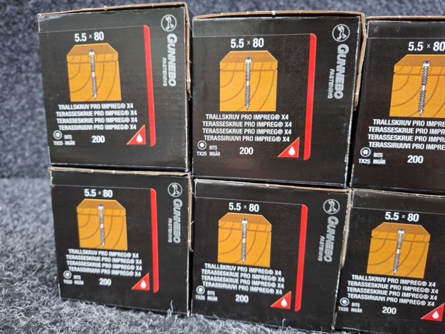 1557832-3 8 st Förpackningar Trallskruv, Gunnebo
