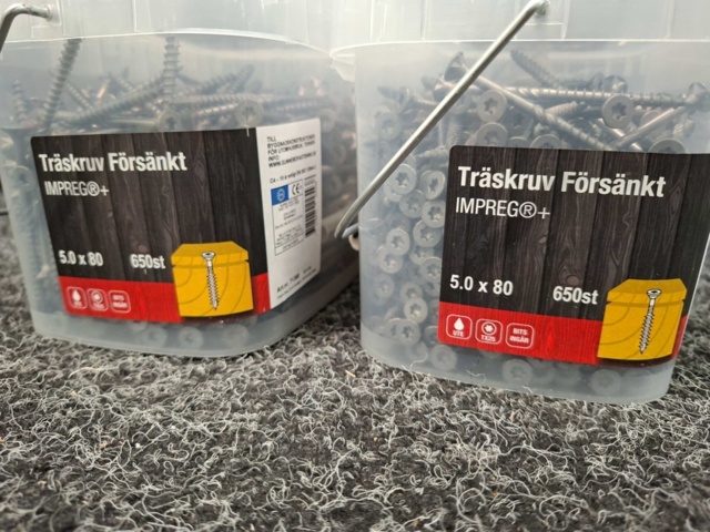 1557840-2 1300 st Träskruv Försänkt 5.0x80mm, Gunnebo