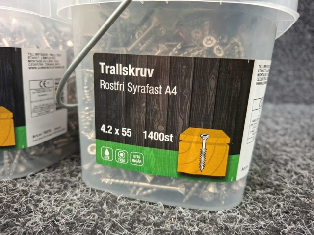 1557852-4 4200 st Trallskruv 4.2x55mm, Gunnebo