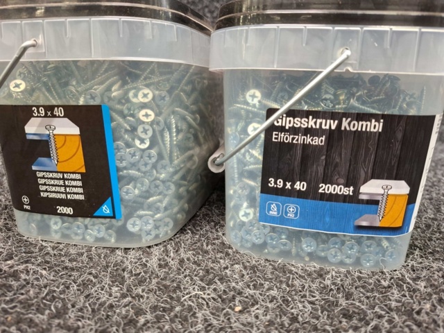 1557864-2 4000 st Gipsskruv Kombi 3.9x40mm, Gunnebo