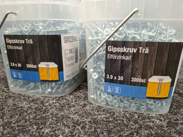 1557867-2 6000 st Gipsskruv Trä 3.9x30mm, Gunnebo