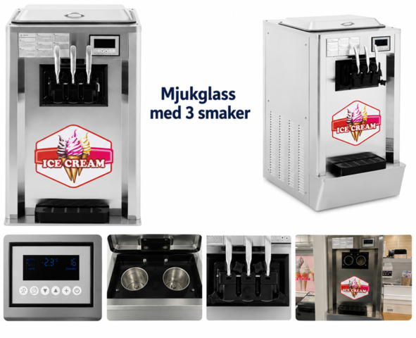 Mjukglassmaskin - 1640 W - 23 l/h - 3 smaker