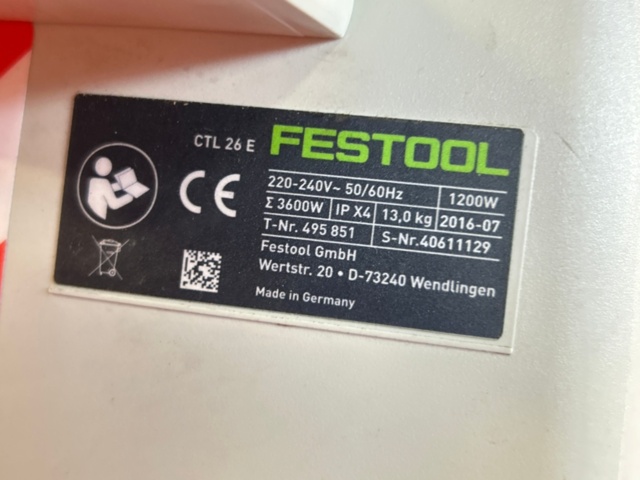 1545949-4 Industridammsugare med tillbehör - Festool CTL 26 E