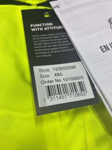 1559635-4 Vinterjacka Gesto Essential klass 3, Strl 4XL