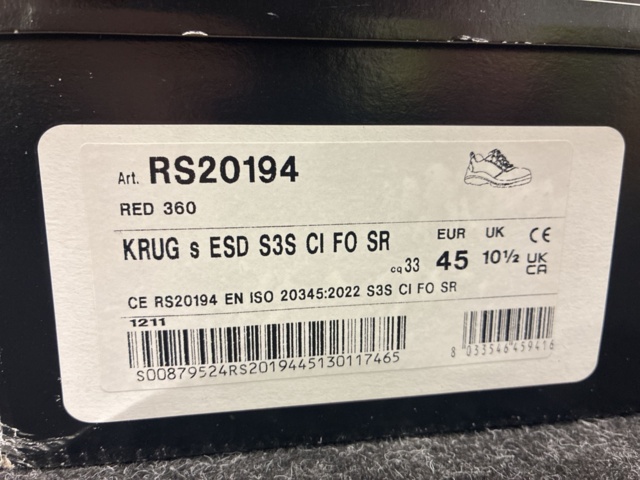 1559639-4 Skyddsskor U-power Krug ESD S3S, Strl 45