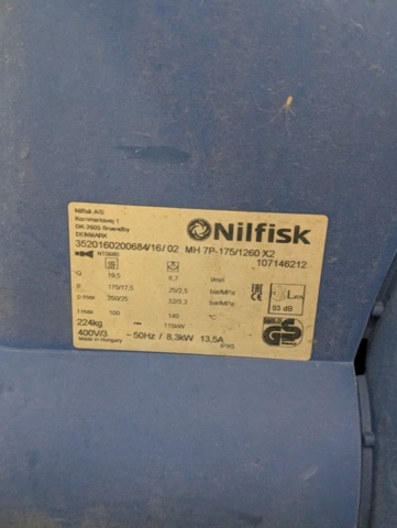 1545958-8 Hetvattentvätt med tillbehör - Nilfisk MH 7P