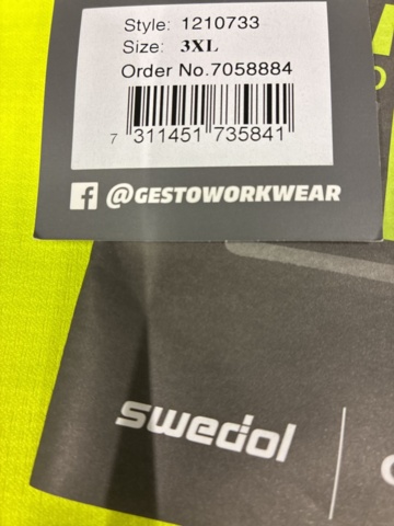 1559653-3 Fleecejackor & varsel t-shirt Gesto, Strl 3XL & 4XL