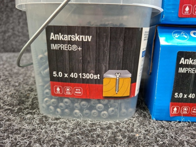 1557890-3 2300 st Ankarskruv 5.0x40mm, Gunnebo