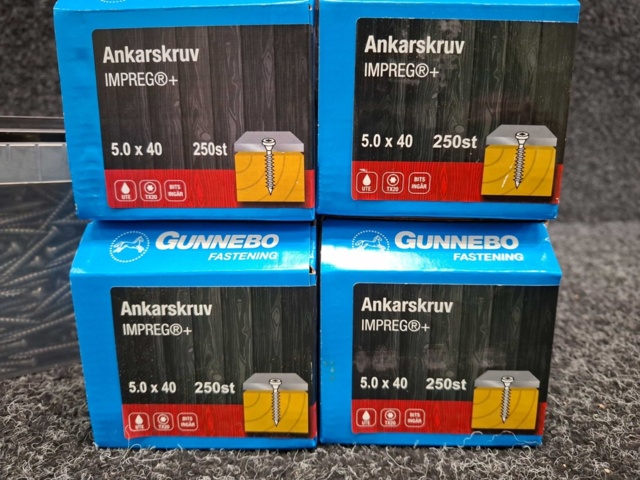 1557890-5 2300 st Ankarskruv 5.0x40mm, Gunnebo