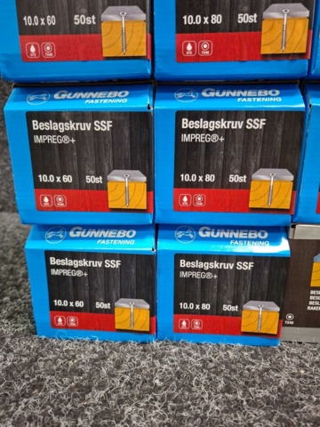 1557891-4 12 st Förpackningar Beslagskruv SSF, Gunnebo