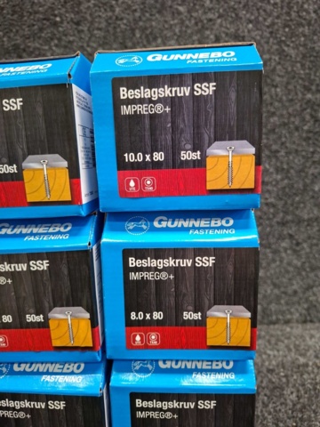 1557891-5 12 st Förpackningar Beslagskruv SSF, Gunnebo
