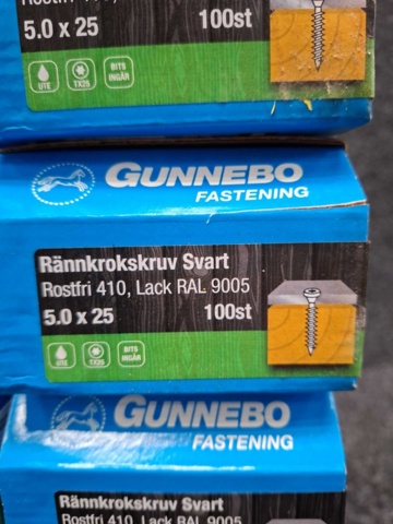 1557899-8 30 st Förpackningar Rännkrokskruv & Vindskiveskruv, Gunnebo