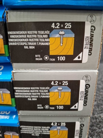 1557899-9 30 st Förpackningar Rännkrokskruv & Vindskiveskruv, Gunnebo