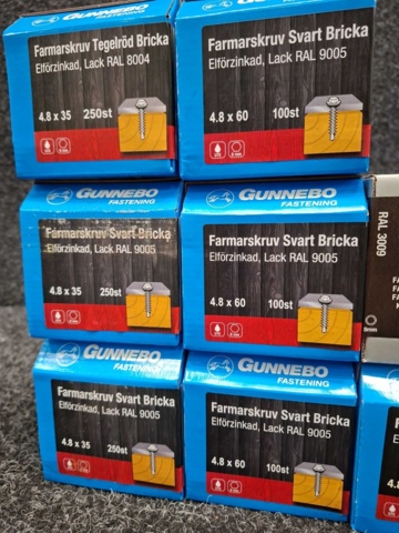 1557901-3 12 st Förpackningar Farmarskruv, Gunnebo