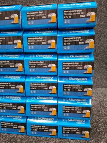 1557905-4 30 st Förpackningar Montageskruv, Gunnebo