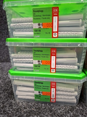 1557917-3 6 st Förpackningar Fasadplugg, Essve