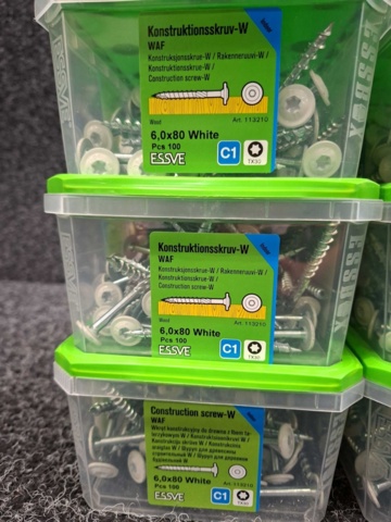 1557920-3 9 st Förpackningar Konstruktionsskruv-W, Essve