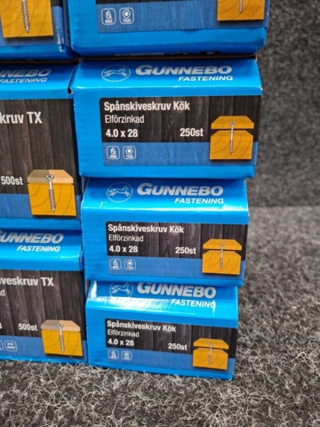 1557929-6 14 st Förpackningar Spånskiveskruv TX & Kök, Gunnebo