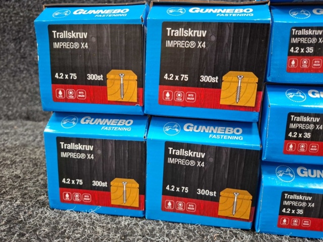 1557934-3 17 st Förpackningar Trallskruv, Gunnebo