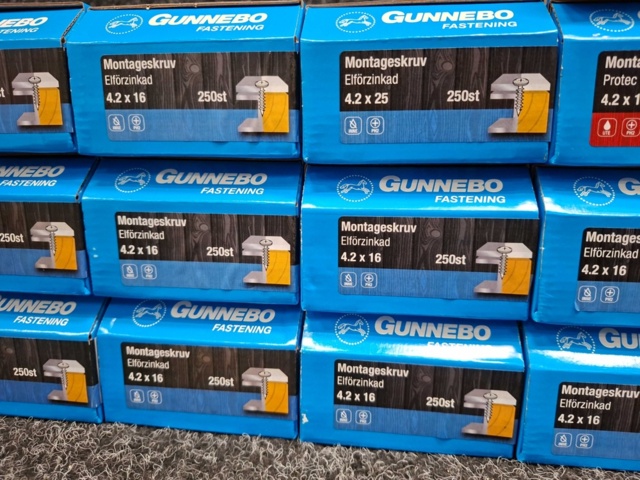 1559836-4 18 st Förpackningar Montageskruv, Gunnebo