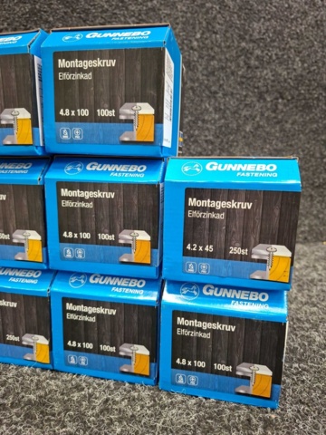1559837-3 11 st Förpackningar Montageskruv, Gunnebo