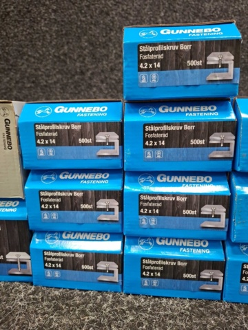 1559839-4 14 st Förpackningar Stålprofilskruv & Gipsskruv Stål, Gunnebo