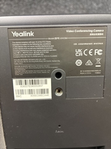 1559944-9 Videokonferenskamera Yealink UVC84