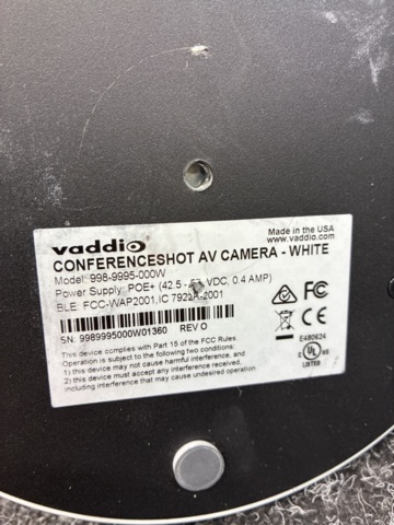1559947-10 Konferenskamera Vaddio 998-9995-000W