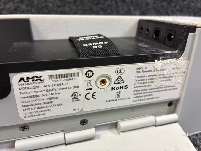 1559958-11 Videokonferens- och soundbar-enhet med integrerad kamera AMX ACV-5100GR-EK