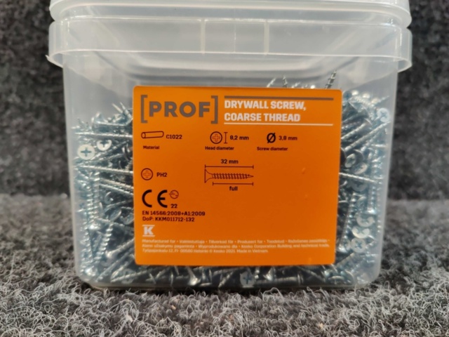 1560008-3 6000 st Gipsskruv för träregel Prof 3,8x32 mm
