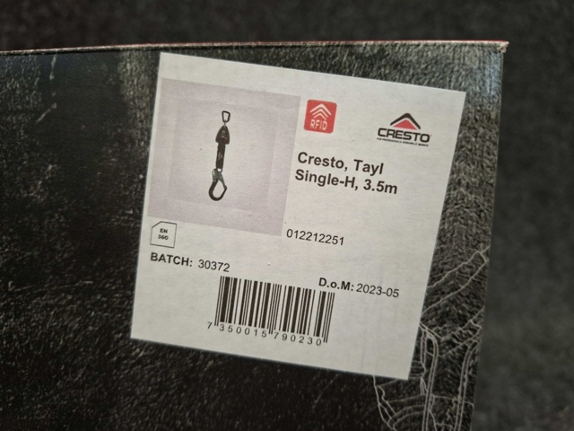1560029-4 Fallskyddsblock Cesto, Tayl Single-H, 3.5m
